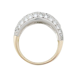Bague CARTIER en platine, or jaune sertie de diamants - Castafiore