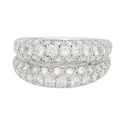 Bague CARTIER en platine, or jaune sertie de diamants - Castafiore