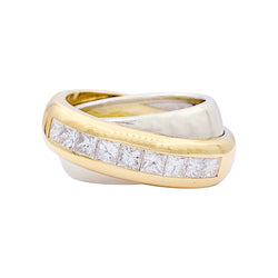 Bague CARTIER "Odyssée" deux ors et diamants. - Castafiore