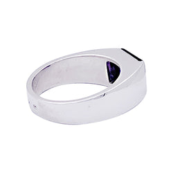 Bague Cartier, "Tank", or blanc, améthyste. - Castafiore