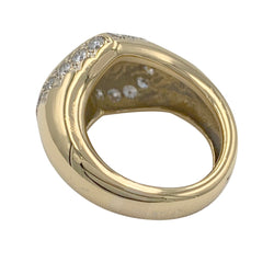 Bague CHAUMET "Chevalière Coeur" en or jaune et diamants - Castafiore