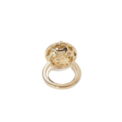 Bague Chaumet en or jaune, Quartz rutile et diamants - Castafiore