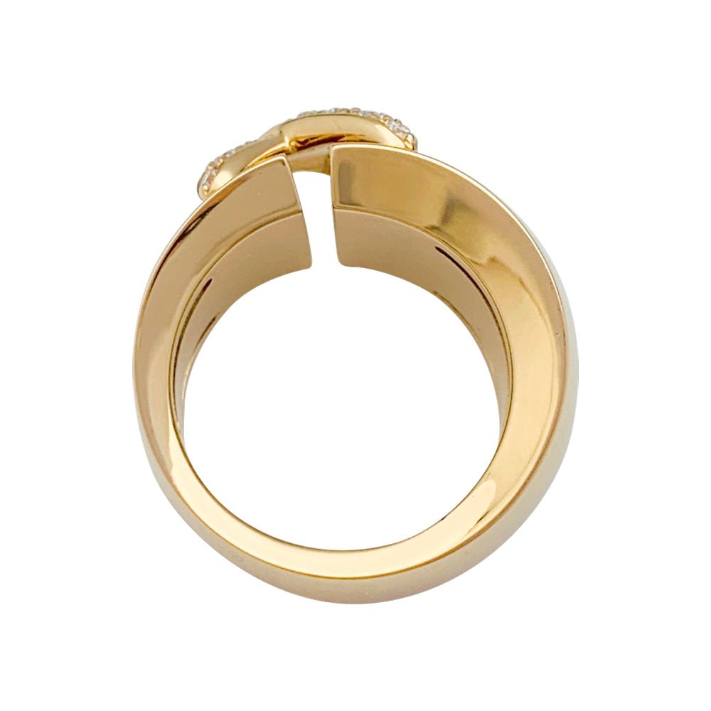 Bague CHAUMET, "Liens" grand modèle, or jaune, diamants - Castafiore