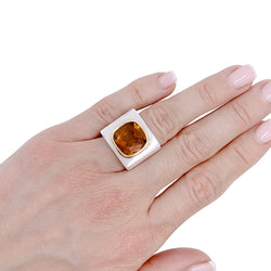 Bague Chevalière en or blanc - Castafiore
