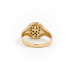 Bague Chevalière Or jaune Diamant - Castafiore