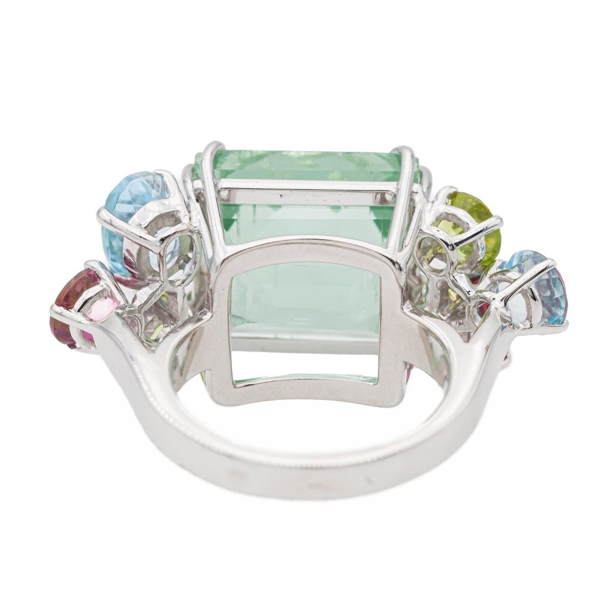 Bague Cocktail béryl et or blanc - Castafiore