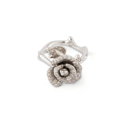 Bague Cocktail DIOR "Rose Bagatelle" en or blanc et diamants - Castafiore