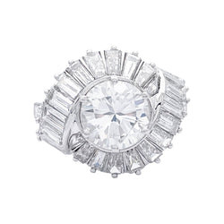 Bague Cocktail en platine et diamants - Castafiore