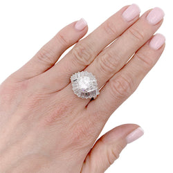 Bague Cocktail en platine et diamants - Castafiore
