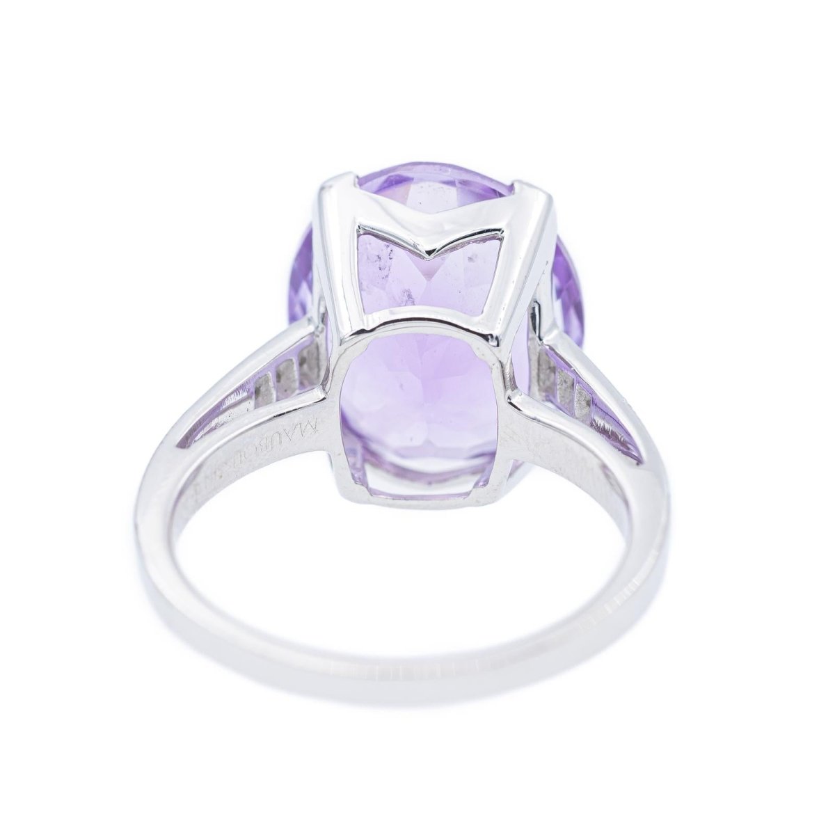 Bague Cocktail MAUBOUSSIN "Mon bébé d'Amour" en or blanc et améthyste - Castafiore