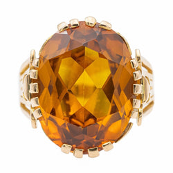 Bague Cocktail Or jaune Citrine - Castafiore