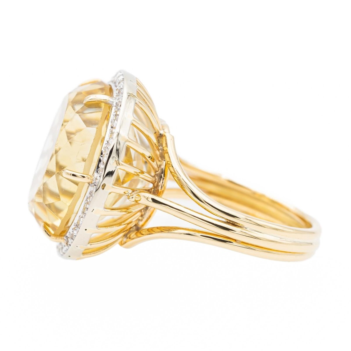 Bague Cocktail Or jaune Citrine - Castafiore