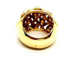 Bague Cocktail Or jaune Perle - Castafiore
