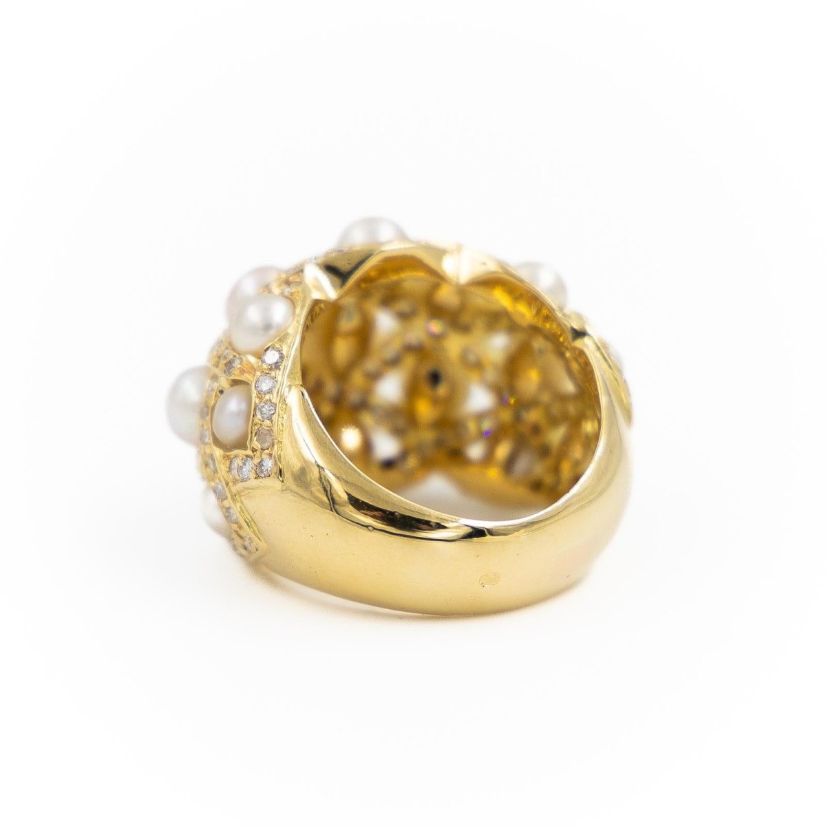 Bague Cocktail Or jaune Perle - Castafiore
