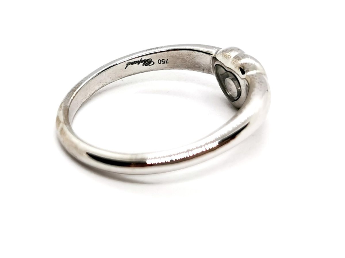 Bague Coeur CHOPARD "Happy Diamonds" en or blanc et diamant - Castafiore