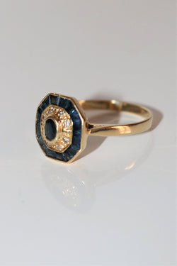 Bague de Style Art Déco Saphirs - Castafiore