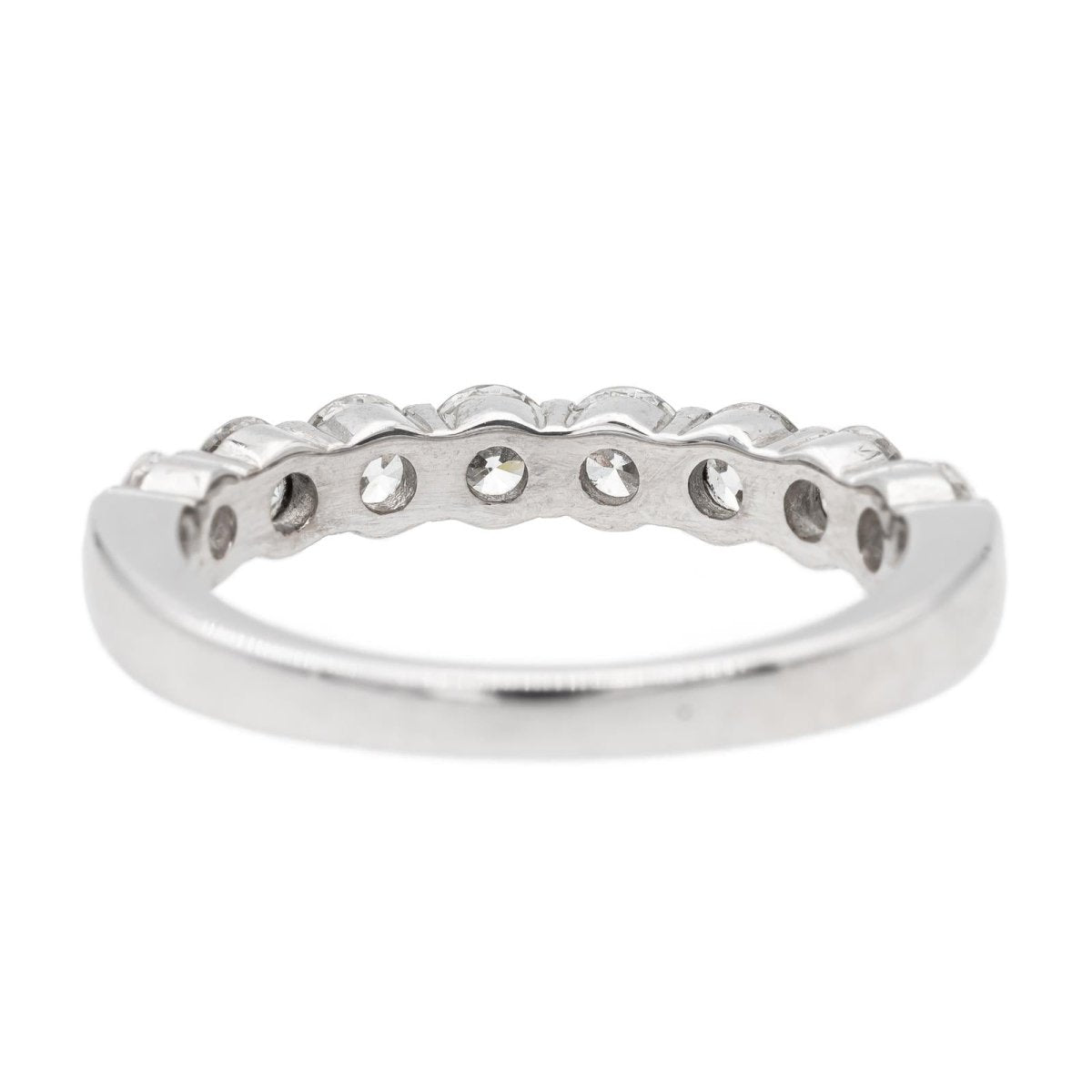 Bague Demi alliance Or blanc Diamant - Castafiore