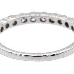 Bague Demi alliance Or blanc Diamant - Castafiore