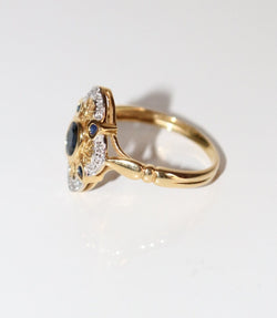 Bague Dentelles Saphirs Style Belle Epoque - Castafiore