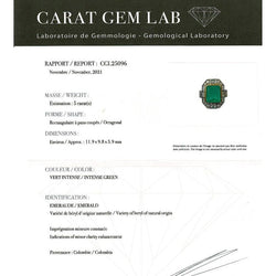 Bague deux ors émeraude et diamants - Castafiore