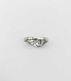 Bague DINH VAN "Menottes R8" en or blanc et diamants - Castafiore