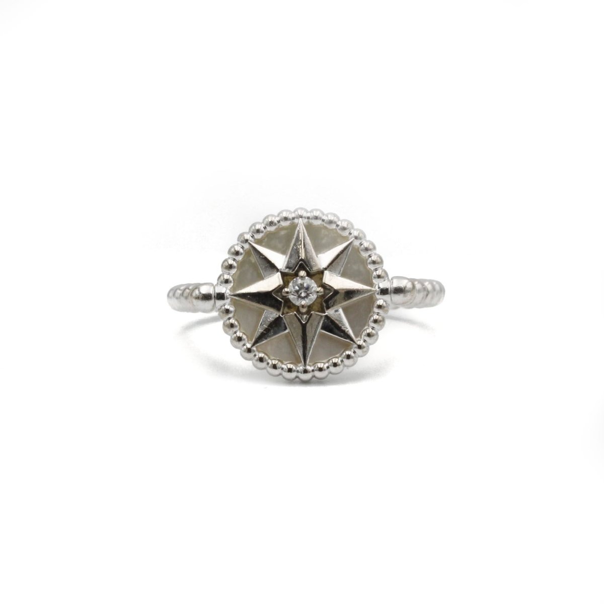 Bague DIOR "Rose des vents" en or blanc et diamant - Castafiore