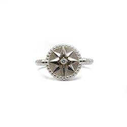 Bague DIOR "Rose des vents" en or blanc et diamant - Castafiore