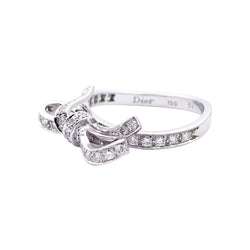 Bague Dior,"Petit Tralala", or blanc et diamants. - Castafiore