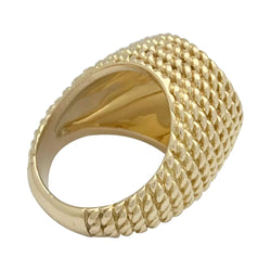Bague dôme en or jaune, platine et diamants - Castafiore