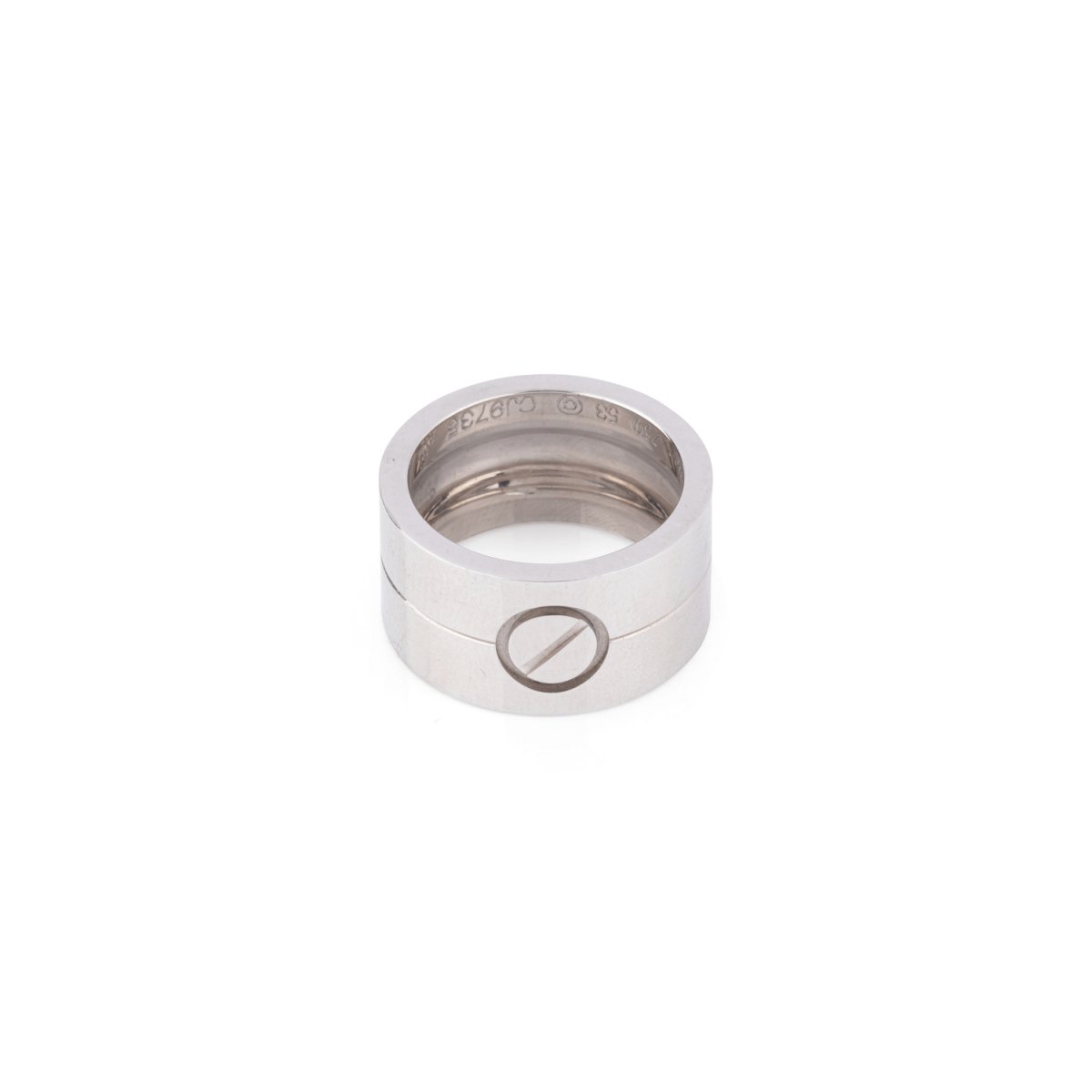 Bague double en or gris, LOVE, CARTIER - Castafiore