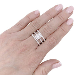 Bague Edouard Nahum, "Trilogie Emeraude", diamants, or blanc - Castafiore