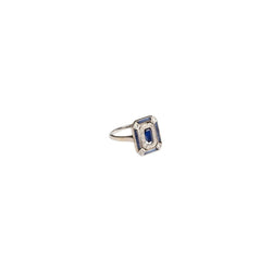 Bague en or blanc et saphir - Castafiore