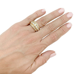 Bague en or jaune, diamants - Castafiore