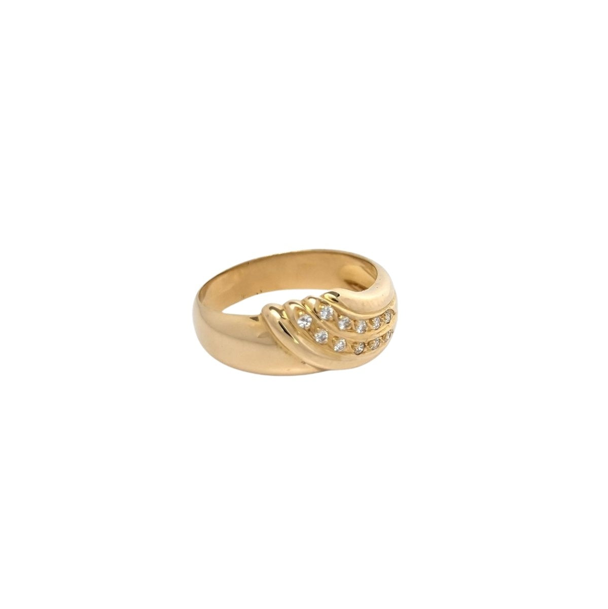 Bague en or jaune et diamants - Castafiore