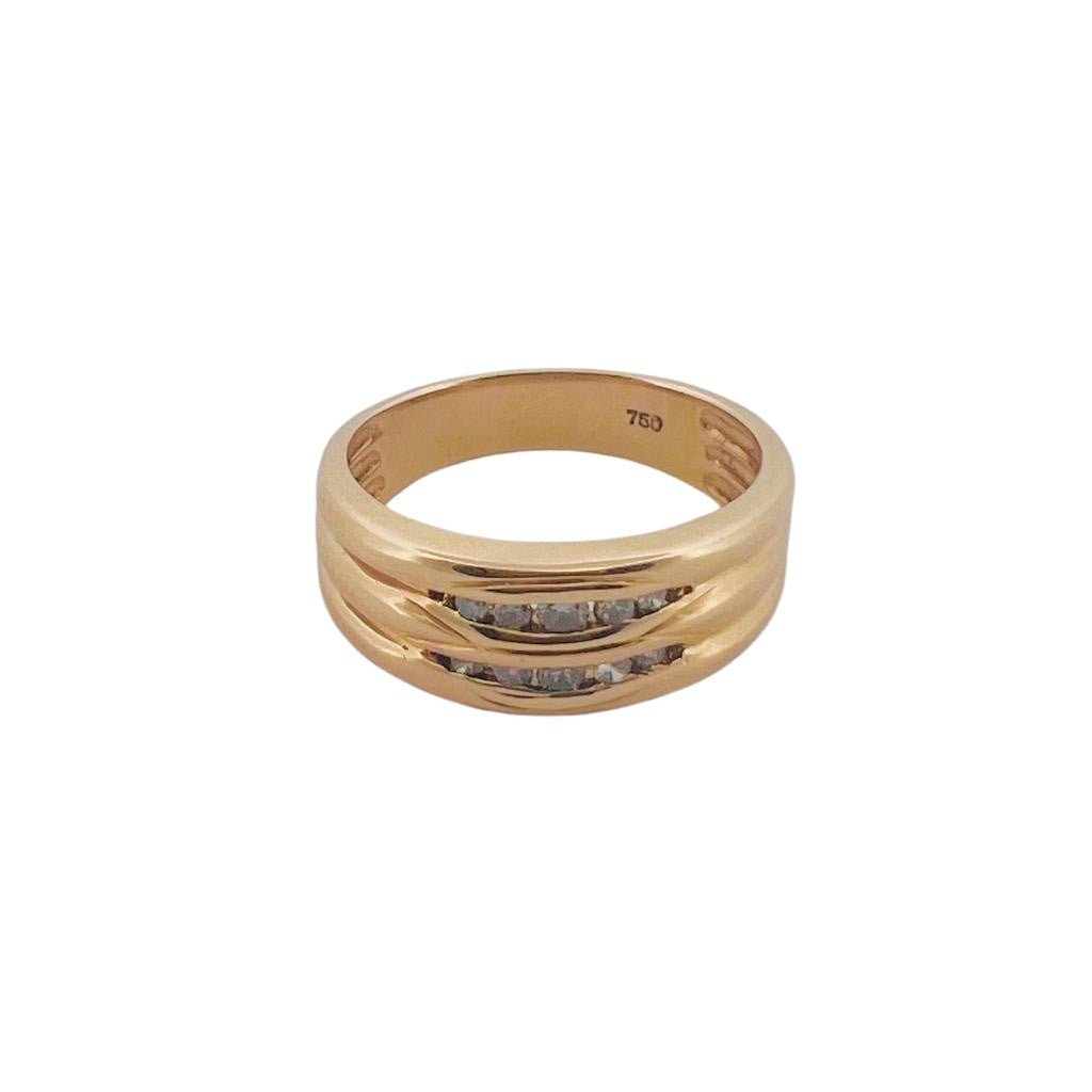 Bague en or jaune et diamants - Castafiore