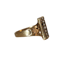 Bague en or jaune et en perles et pierres - Castafiore