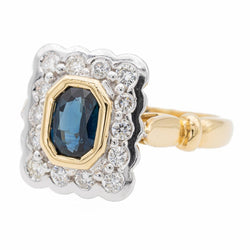 Bague en or jaune et saphir - Castafiore