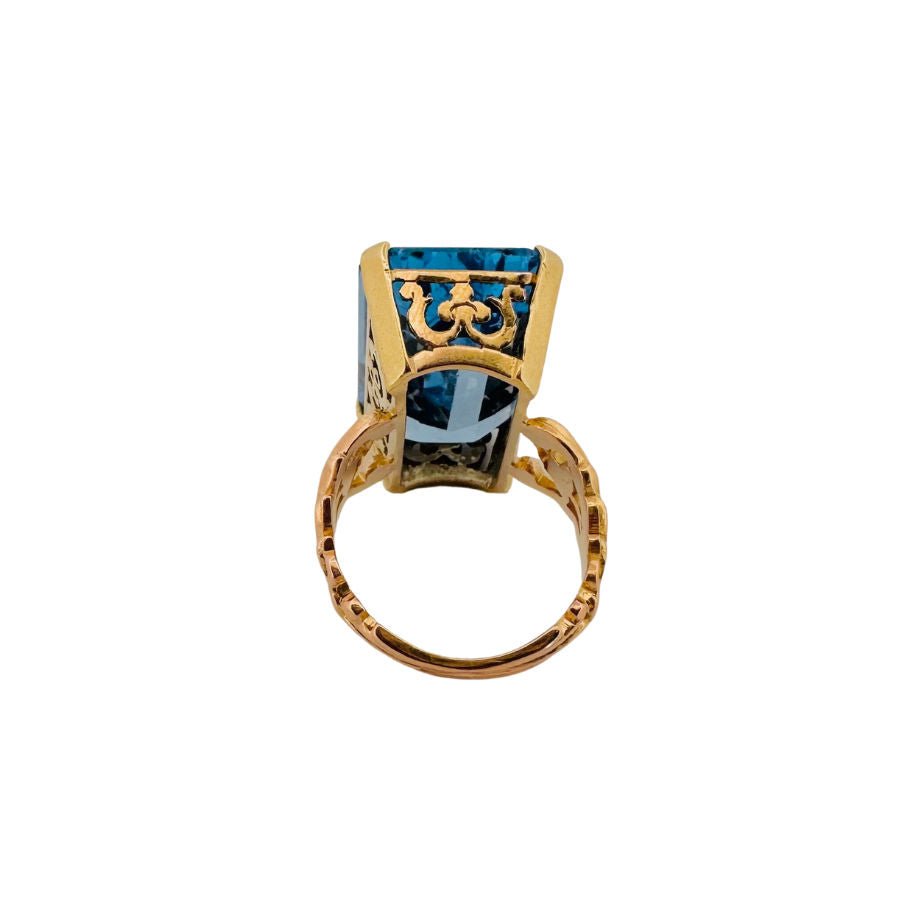 Bague en or jaune et topaze - Castafiore