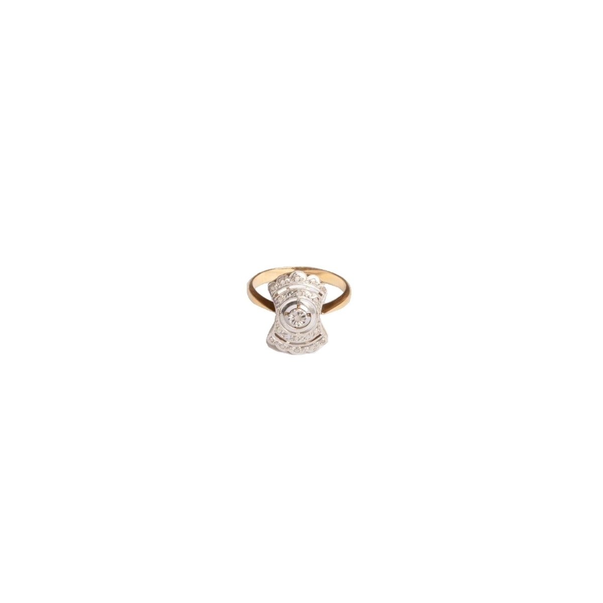 Bague en or rose et jaune et en diamants - Castafiore