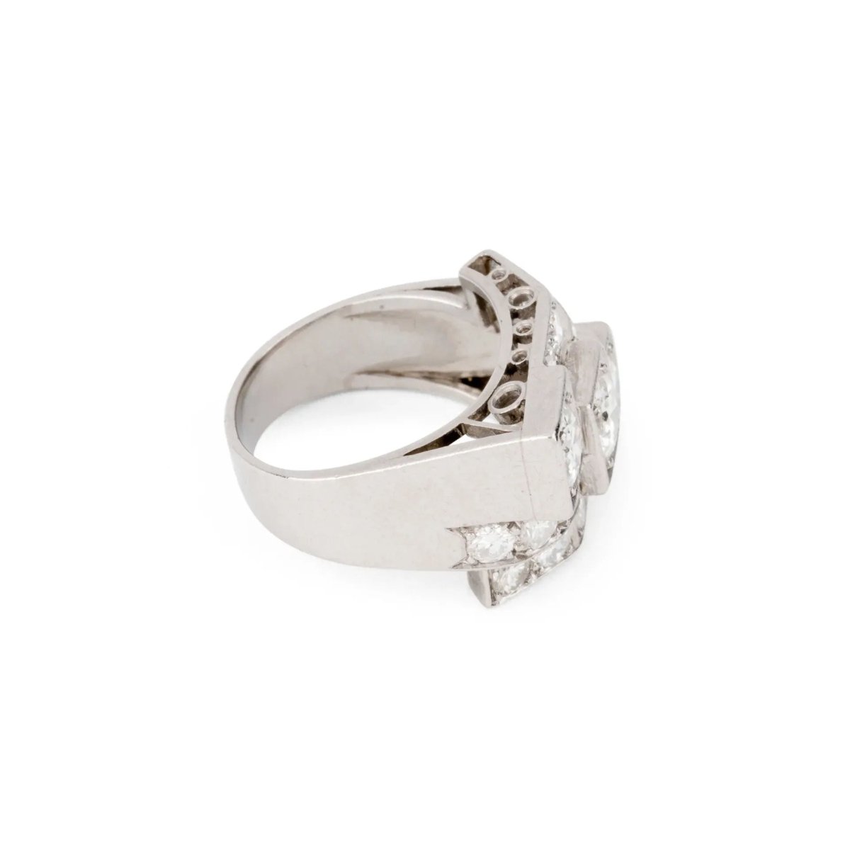 Bague en platine Art Déco - Castafiore