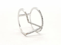 Bague Graphique Or blanc Diamant - Castafiore