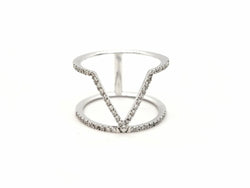 Bague Graphique Or blanc Diamant - Castafiore