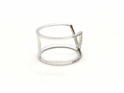 Bague Graphique Or blanc Diamant - Castafiore