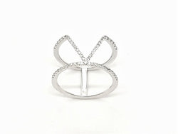 Bague Graphique Or blanc Diamant - Castafiore