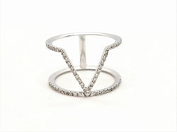 Bague Graphique Or blanc Diamant - Castafiore