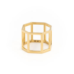 Bague JEM "octogone" en or jaune - Castafiore