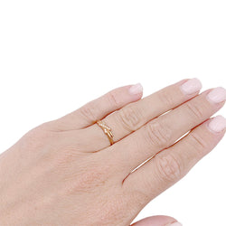 Bague "Jeux de Liens" CHAUMET en or rose et diamants. - Castafiore