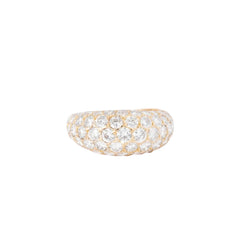 Bague jonc bombée en diamant. - Castafiore