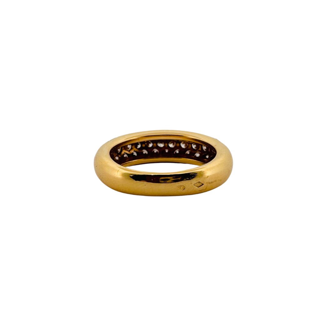 Bague Jonc CARTIER en or jaune et diamants - Castafiore