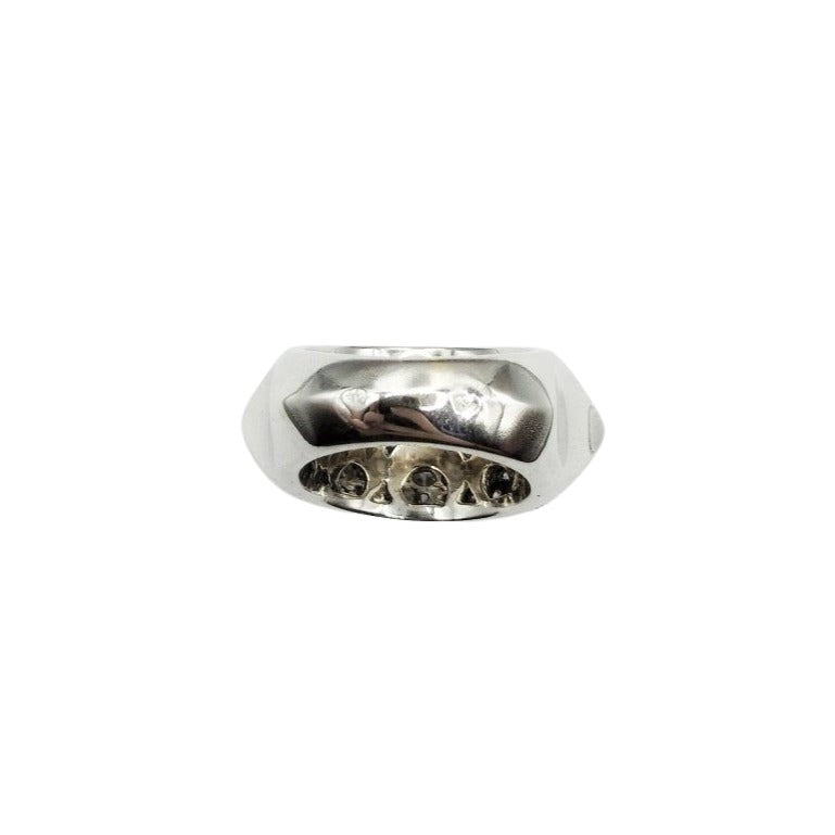 Bague Jonc en or gris et diamants - Castafiore